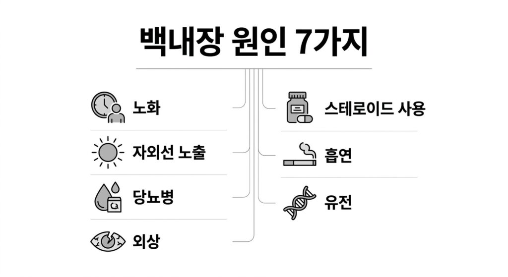 백내장 원인 7가지 – 노화 외에도 주의해야 할 요인