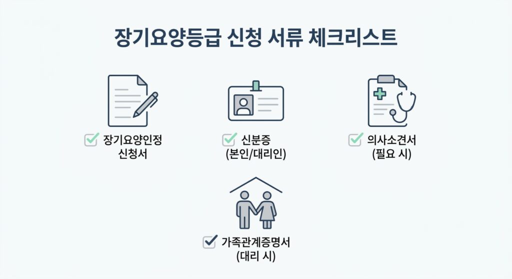 장기요양등급 신청 서류: 빠짐없이 준비하는 체크리스트