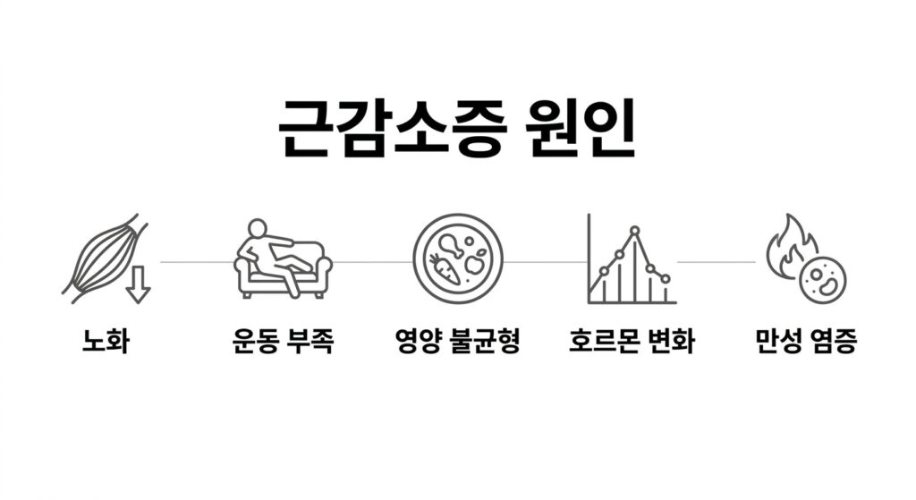근 감소증 원인 5가지 – 의학적·생활습관적 요인 분석