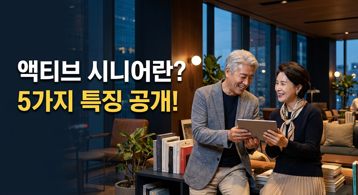 액티브 시니어란? | 정의·나이 기준·5가지 핵심 특징 완벽 정리액티브 시니어란? 정의·나이 기준·5가지 핵심 특징 완벽 정리